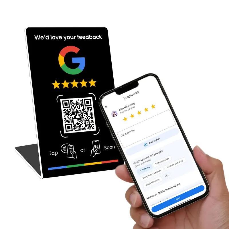 Google QR NFC Review Card