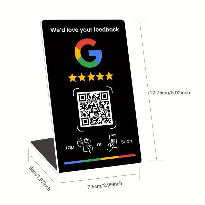 Google QR NFC Review Card