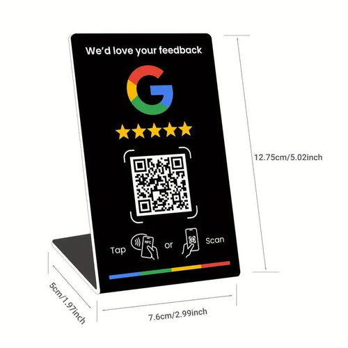 Google QR NFC Review Card